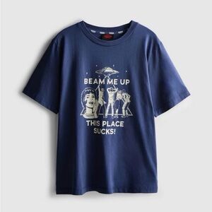 Women's Primark Official Stranger Things Beam Me Up This Place Sucks T-Shirt M
